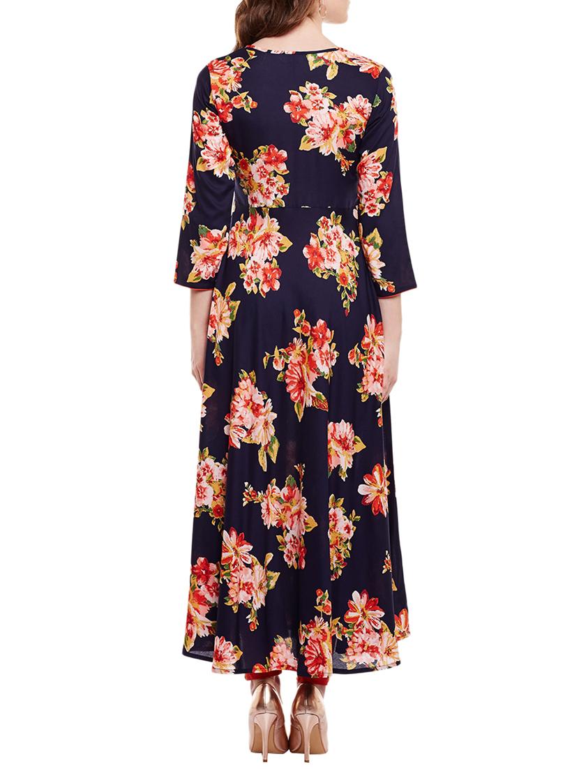 floral printed flared kurta - 15016070 - Zoom Image - 3