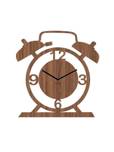 Abstract Handmade Tring Tring Wall Clock Wood - 15016355 - Very Small Image - 1
