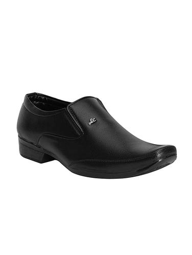 black leatherette formal slip on - 15016387 - Very Small Image - 1