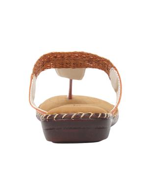 tan faux leather slippers - 15016416 - Standard Image - 3