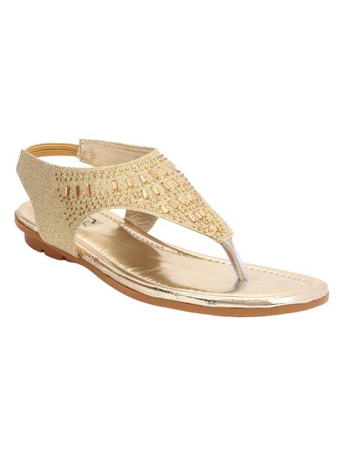 gold back strap sandal - 15016419 - Standard Image - 1