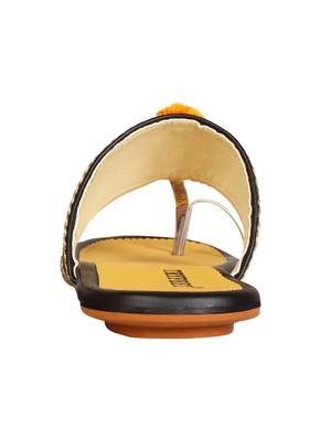 black one toe kolhapuri - 15016431 - Standard Image - 3