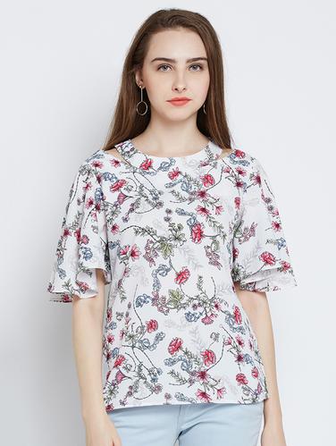 white floral top - 15016464 - Very Small Image - 1