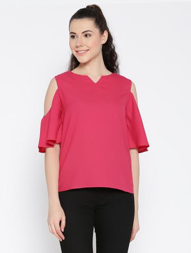 pink solid layered top - 15016536 - Very Small Image - 1