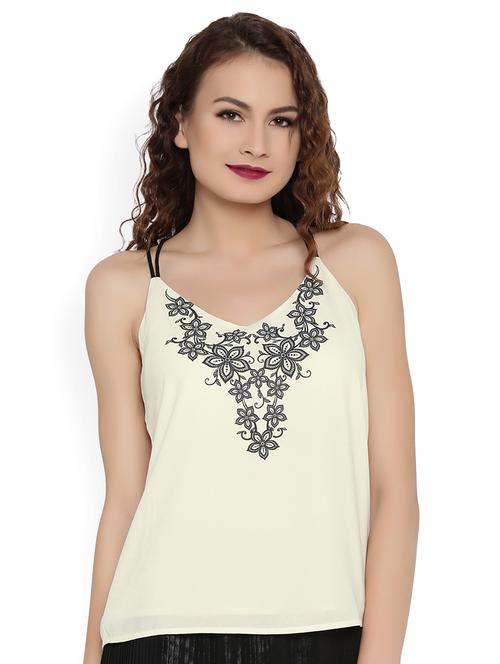 white printed top - 15016540 - Very Small Image - 1