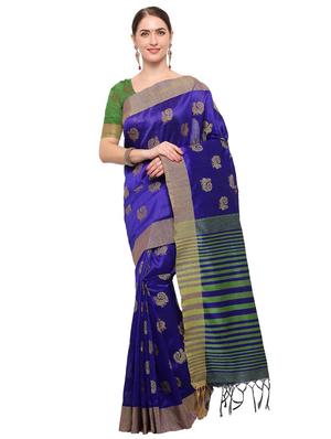 Conversational tussar silk saree with blouse - 15016949 - Standard Image - 1