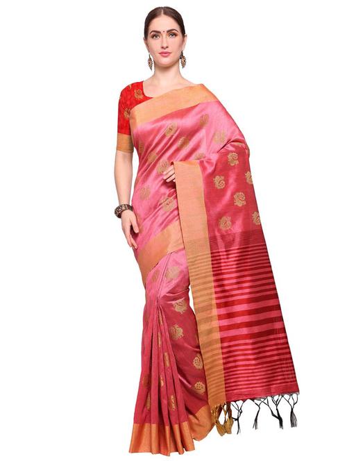 Conversational tussar silk saree with blouse - 15016955 - Standard Image - 1