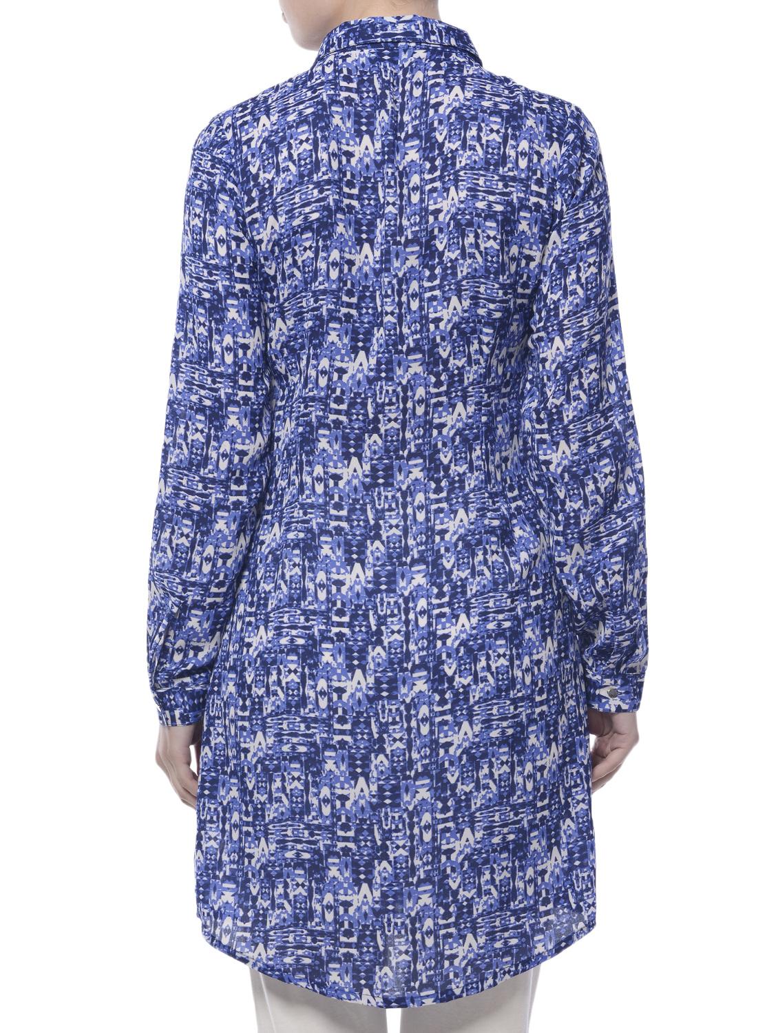blue printed georgette tunic - 15017186 - Zoom Image - 3