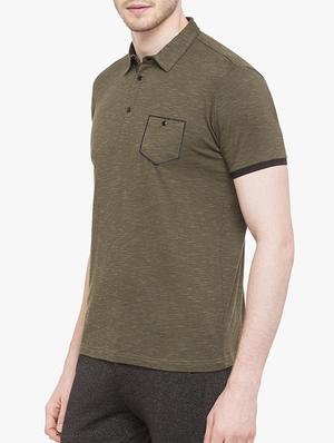 olive green cotton blend pocket t-shirt - 15017246 - Standard Image - 2