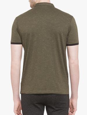 olive green cotton blend pocket t-shirt - 15017246 - Standard Image - 3