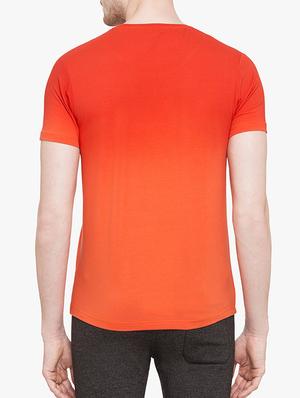 orange cotton chest print t-shirt - 15017305 - Standard Image - 3