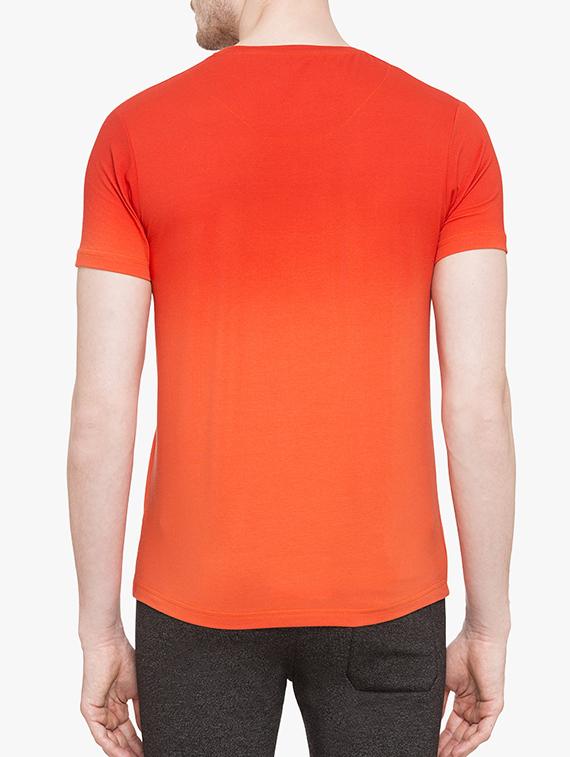 orange cotton chest print t-shirt - 15017305 - Zoom Image - 3