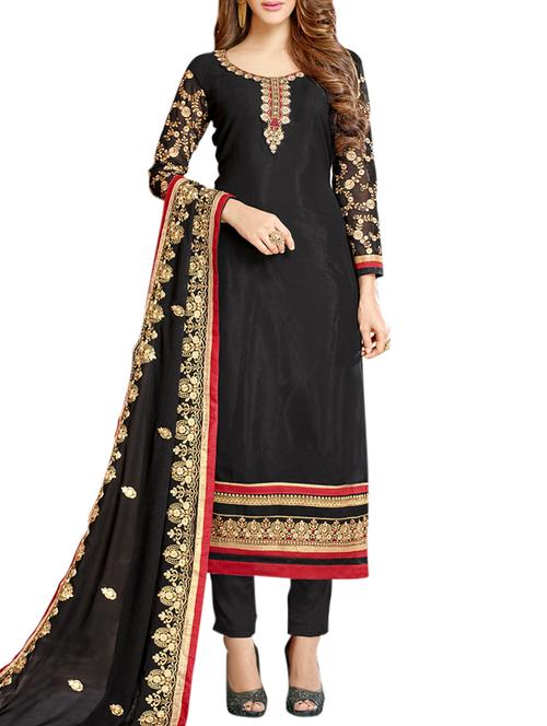 Embroidered straight pant suit set - 15017319 - Standard Image - 1