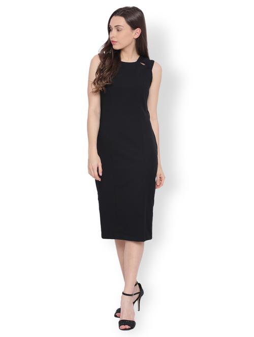 black solid sheath dress - 15017381 - Very Small Image - 1