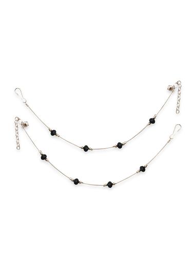 silver metal anklets and payal - 15017448 - Very Small Image - 1