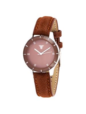 Traktime Analog Brown Leather Strap Women's Watch (Band Colour- Brown) - 15017838 - Standard Image - 1