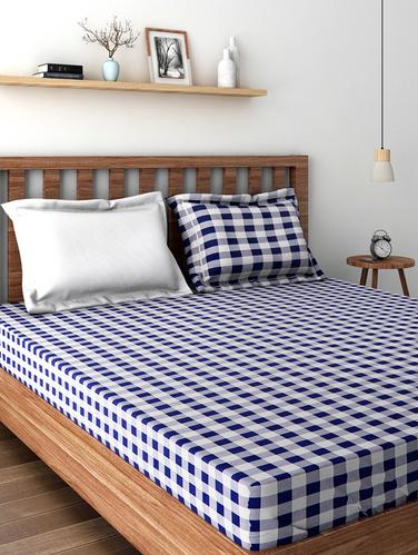 300 TC Double Bedsheet With 4 Pillow Covers - 15017862 - Very Small Image - 1