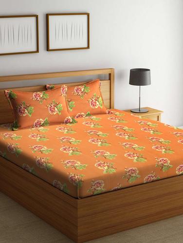 180 TC Double Bedsheet With 2 Pillow Covers - 15017866 - Very Small Image - 1