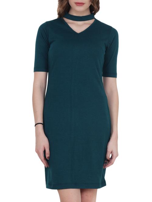 solid green sheath dress - 15017962 - Standard Image - 1