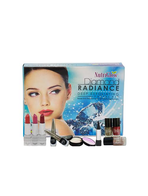 Diamond Radiance Deep Exfoliating Facial Kit (250+10)g with Makeup Kit - 15017985 - Standard Image - 1