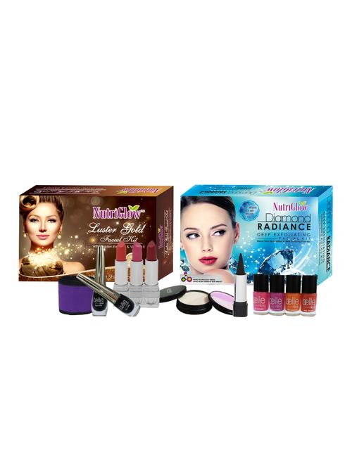 Luter Gold and Diamond Radiance Deep Exfoliating Facial Kit (55+10) g with Makeup Kit - 15017988 - Standard Image - 1