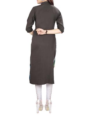 printed straight kurta - 15018021 - Standard Image - 3