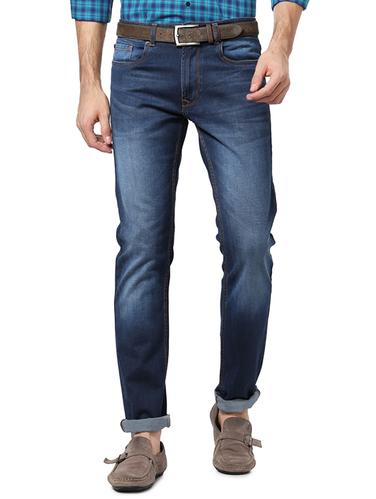blue cotton washed jeans - 15018181 - Very Small Image - 1