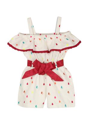 red cotton playsuit - 15018468 - Standard Image - 1