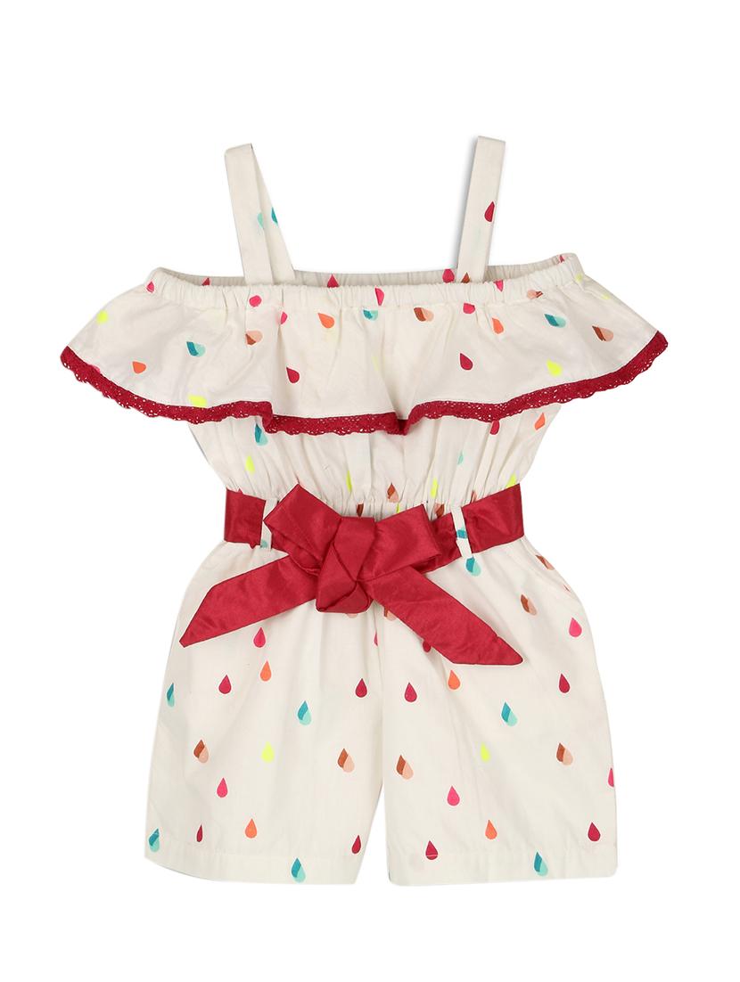 red cotton playsuit - 15018468 - Zoom Image - 1