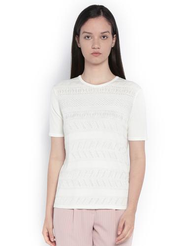 white viscose solid top - 15018508 - Very Small Image - 1