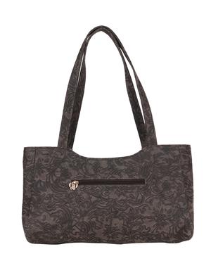 brown leatherette regular handbag - 15018543 - Standard Image - 2