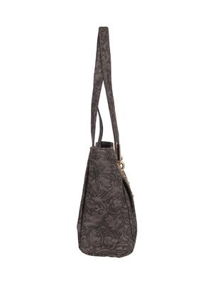 brown leatherette regular handbag - 15018543 - Standard Image - 4