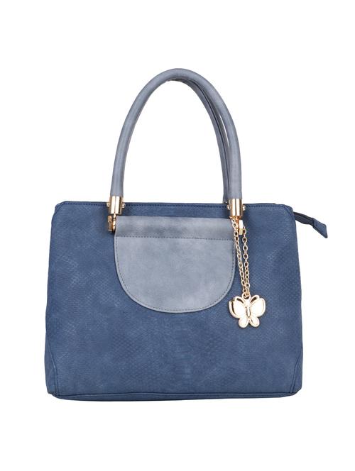 blue leatherette regular handbag - 15018548 - Standard Image - 1