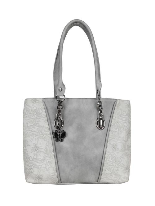 grey leatherette regular handbag - 15018553 - Standard Image - 1