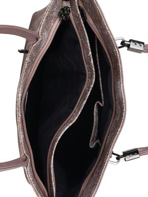 beige leatherette regular handbag - 15018559 - Standard Image - 3