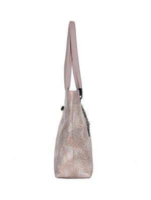 beige leatherette regular handbag - 15018559 - Standard Image - 4
