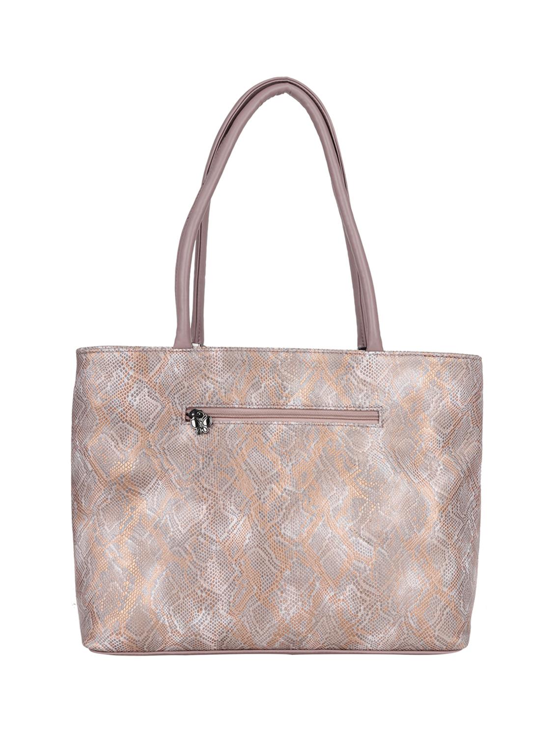 beige leatherette regular handbag - 15018559 - Zoom Image - 2