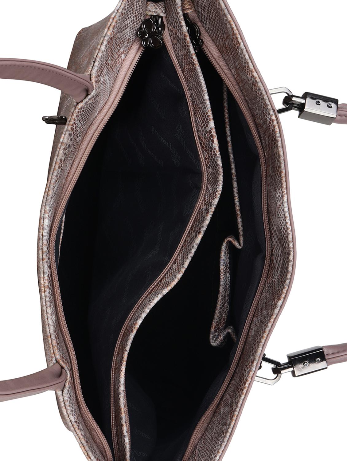 beige leatherette regular handbag - 15018559 - Zoom Image - 3