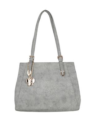 grey leatherette regular handbag - 15018563 - Standard Image - 1