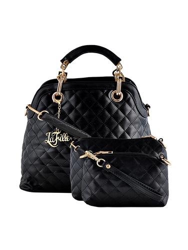 black leatherette handbag - 15018711 - Very Small Image - 1