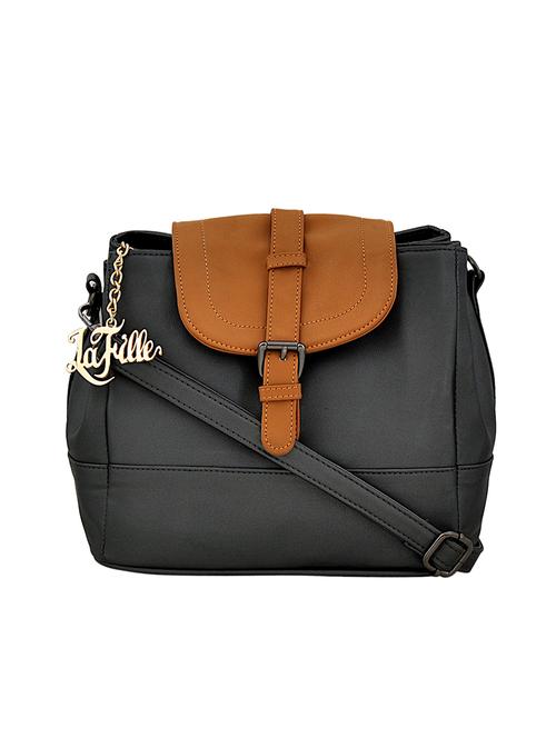 grey leatherette handbag - 15018720 - Standard Image - 1