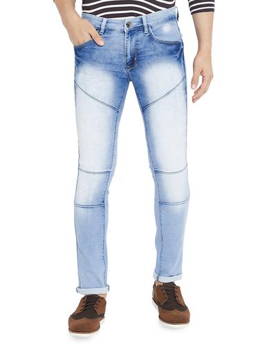 blue cotton biker denim - 15019007 - Very Small Image - 1
