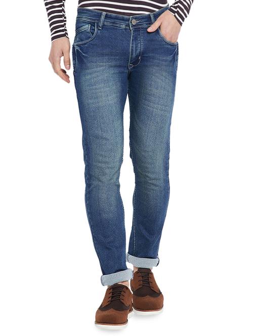 blue denim washed jeans - 15019016 - Standard Image - 1