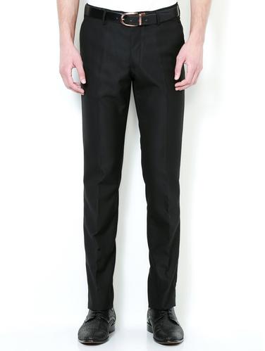 black polyester blend flat front formal trouser - 15019083 - Very Small Image - 1