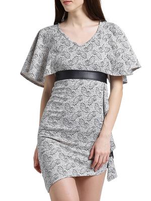 flutter sleeved paisley sheath dress - 15019182 - Standard Image - 2