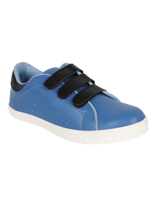 blue leatherette slip on sneaker - 15019227 - Standard Image - 1