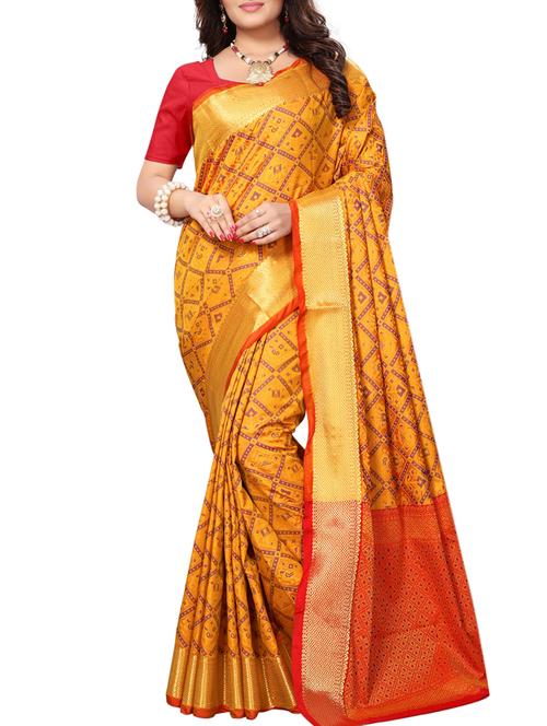 Zari Conversational woven saree with blouse - 15019255 - Standard Image - 1