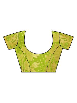 green art silk kanjivaram saree with blouse - 15019297 - Standard Image - 3