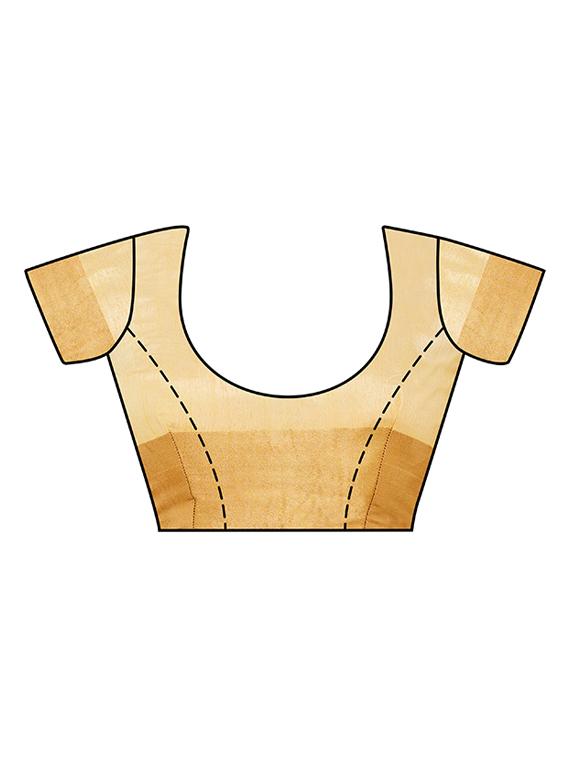 beige art silk woven saree with blouse - 15019328 - Zoom Image - 3