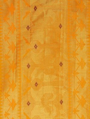 gold zari pallu patola saree with blouse - 15019342 - Standard Image - 4